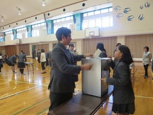 第１４回生徒会選挙が行われました。の写真