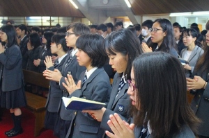 2月27日（金）に卒業感謝ミサ及び卒業式予行が実施されました。の写真